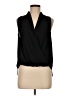 Topshop 100% Polyester Black Sleeveless Blouse Size 6 - photo 1
