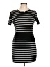 Unbranded 100% Cotton Stripes Black Short Sleeve Turtleneck Size L - photo 1