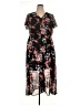 Lane Bryant 100% Polyester Floral Black Casual Dress Size 16 - photo 1