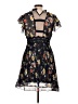 Foxiedox 100% Polyester Floral Black Cocktail Dress Size L - photo 2