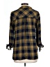 She + Sky Plaid Yellow 3/4 Sleeve Blouse Size L - photo 2