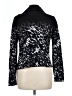 Chico's Animal Print Black Jacket Size Lg (2) - photo 2