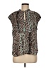 J.Crew 100% Polyester Animal Print Teal Sleeveless Blouse Size M - photo 1