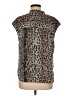 J.Crew 100% Polyester Animal Print Teal Sleeveless Blouse Size M - photo 2