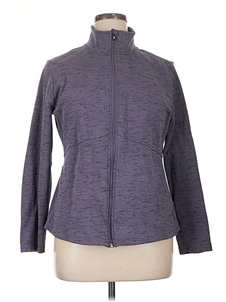 Pre-owned Skechers Cardigan Sweater In Purple