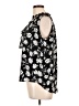 PREMISE 100% Polyester Floral Black Sleeveless Blouse Size L - photo 5