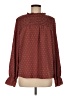 Shein 100% Polyester Polka Dots Burgundy Long Sleeve Blouse Size 6 - photo 1