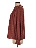 Shein 100% Polyester Polka Dots Burgundy Long Sleeve Blouse Size 6 - photo 5