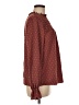 Shein 100% Polyester Polka Dots Burgundy Long Sleeve Blouse Size 6 - photo 4