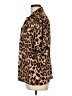 Ophelia Animal Print Brown Short Sleeve Blouse Size L - photo 5