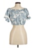 Surf Gypsy 100% Rayon Blue Short Sleeve Blouse Size M - photo 1