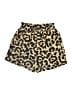 Shein 100% Polyester Animal Print Gold Shorts Size 4 - photo 1