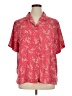Sag Harbor 100% Polyester Floral Pink Short Sleeve Blouse Size 1X - photo 1