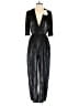 7 For All Mankind 100% Polyester Metallic Black Jumpsuit Size S - photo 1