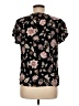 Old Navy 100% Viscose Floral Black Short Sleeve Blouse Size M - photo 2