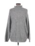 Vince Camuto Chevron-herringbone Gray Turtleneck Sweater Size M - photo 2