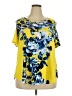 Belldini Yellow Short Sleeve Blouse Size 2X - photo 1