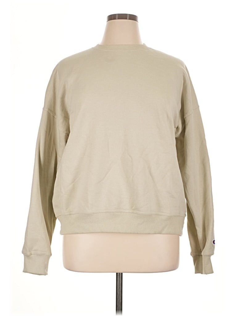 Pre-owned Champion Sweatshirt In Tan