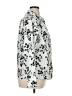 Lands' End 100% Cotton Print Silver Long Sleeve Blouse Size 16 - photo 4