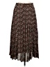 Max Studio 100% Polyester Print Brown Casual Skirt Size M - photo 1