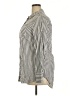 Merona 100% Rayon Stripes Gray Long Sleeve Button-Down Shirt Size XXL - photo 5