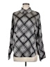 Derek Lam 10 Crosby 100% Polyester Argyle Silver Long Sleeve Blouse Size 6 - photo 1