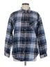 Maurices 100% Cotton Plaid Blue Long Sleeve Button-Down Shirt Size M - photo 1