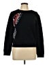 Maje 100% Viscose Graphic Black Sweatshirt Size Lg (3) - photo 1