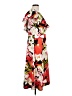 Halston Tropical Red Cocktail Dress Size 10 - photo 4