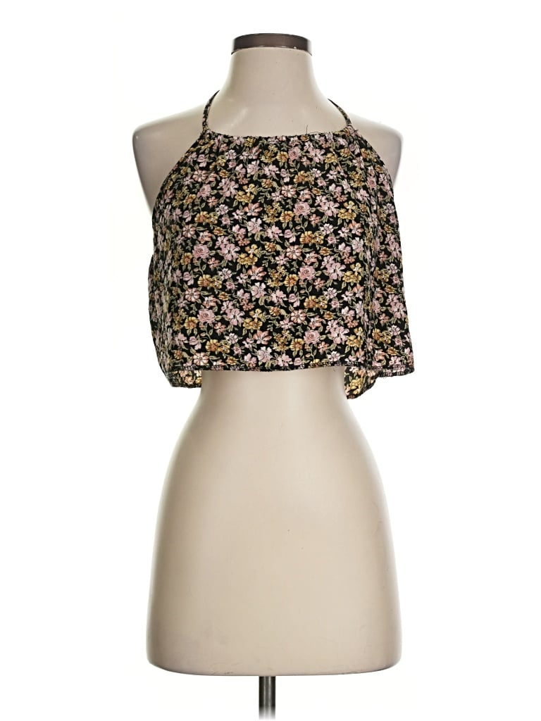 Pre-owned La Hearts Tank Top Black Halter Neckline Tops