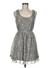 Pinky Metallic Silver Cocktail Dress Size M - photo 1