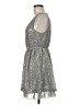Pinky Metallic Silver Cocktail Dress Size M - photo 5