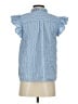 THML 100% Cotton Blue Short Sleeve Blouse Size XS - photo 2