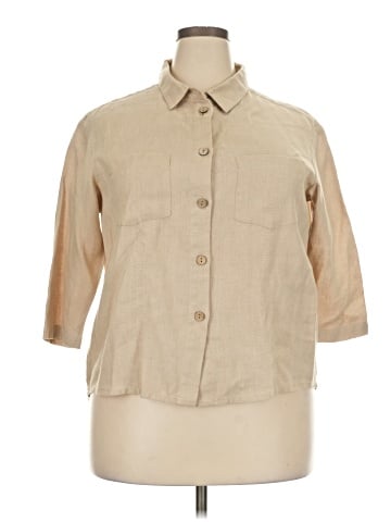 OffOn 3/4 Sleeve Button-Down Shirt (view 1)