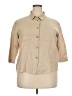 OffOn Tan 3/4 Sleeve Button-Down Shirt Size XXL (estimated) - photo 1