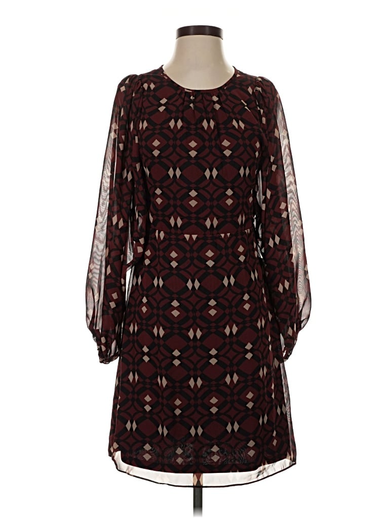 Pre-owned Black Tape_ Casual Dress In Burgundy