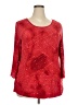 DressBarn Red 3/4 Sleeve Blouse Size 2X - photo 1