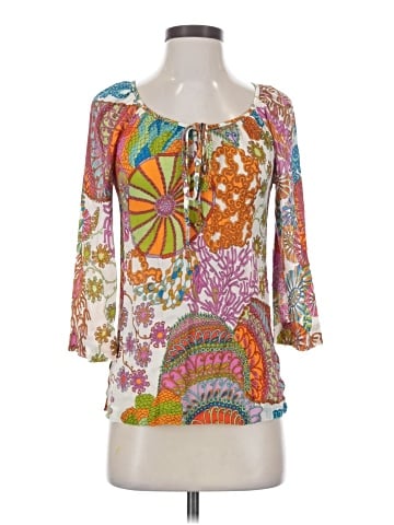 Trina Turk 3/4 Sleeve Silk Top (view 1)