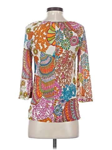 Trina Turk 3/4 Sleeve Silk Top (view 2)