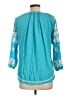 Ecru 100% Viscose Teal 3/4 Sleeve Blouse Size L - photo 2