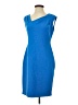 DKNY Solid Blue Cocktail Dress Size 4 - photo 1