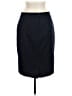 Merona Solid Black Blue Formal Skirt Size 6 - photo 2