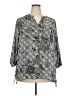 Roz & Ali 100% Polyester Gray 3/4 Sleeve Blouse Size 2X - photo 1