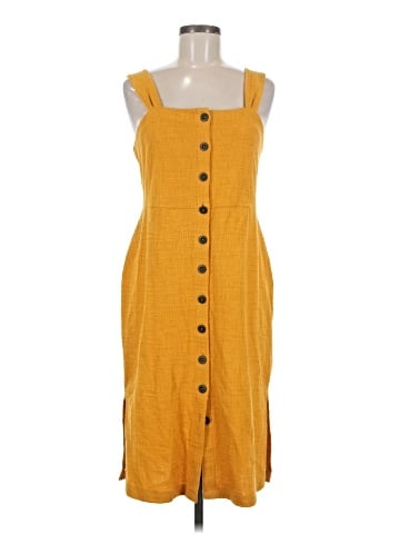 Madewell Texture &amp; Thread Button-Front Tank Dress (view 1)