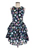 Assorted Brands 100% Cotton Floral Blue Cocktail Dress Size 9 - photo 1