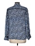 Reiss Animal Print Blue Long Sleeve Blouse Size 8 - photo 2