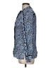 Reiss Animal Print Blue Long Sleeve Blouse Size 8 - photo 5