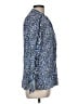 Reiss Animal Print Blue Long Sleeve Blouse Size 8 - photo 4