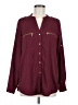 Calvin Klein 100% Polyester Burgundy Long Sleeve Blouse Size M - photo 1