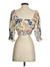 Billabong 100% Viscose Ivory 3/4 Sleeve Blouse Size S - photo 2